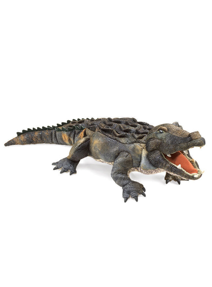 Green Crocodile Large Plush Puppet