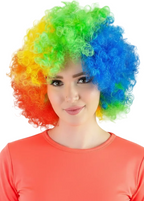Curly Rainbow Unisex Adults Afro Costume Wig - Main Image