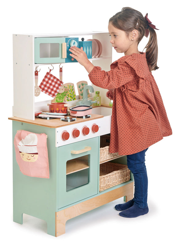 Large Green Wooden Kitchen Childrens Toy Set - Alternate Image