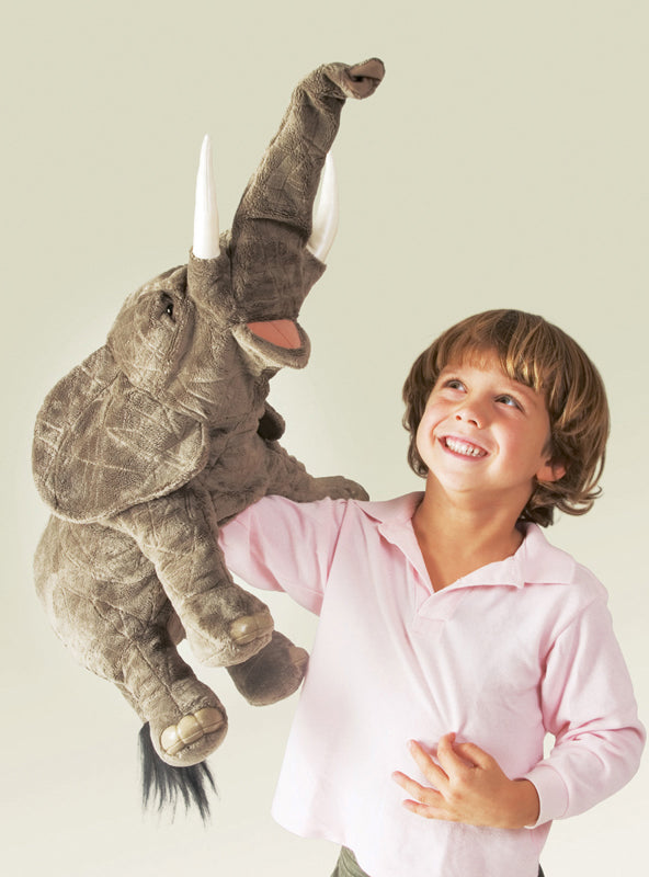 Grey Elephant Large Plush Puppet