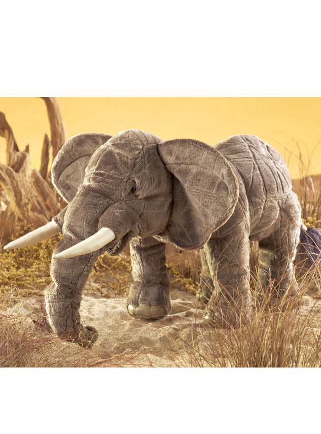 Grey Elephant Large Plush Puppet
