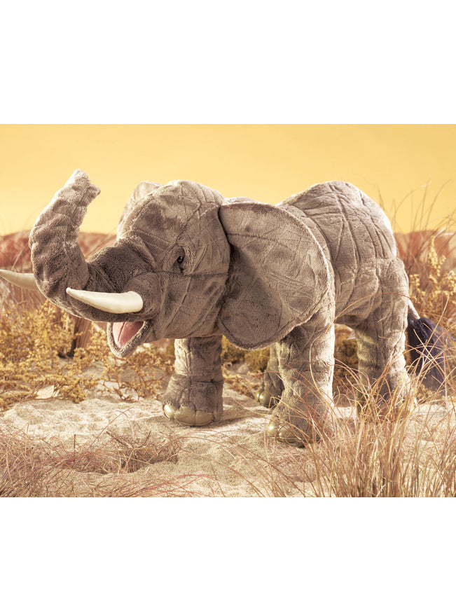 Grey Elephant Large Plush Puppet