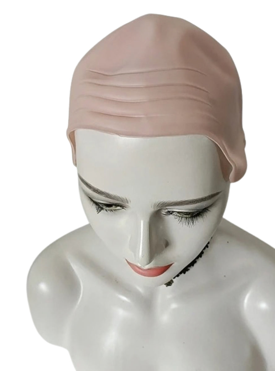 Beige Latex Bald Cap with Wrinkles