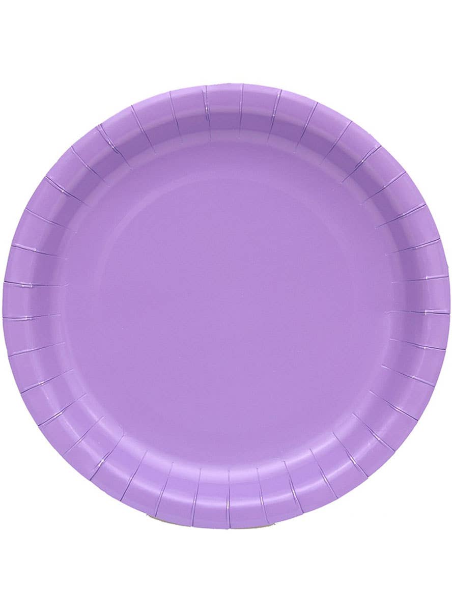 Image of Lavender Purple 20 Pack 23cm Round Paper Plates