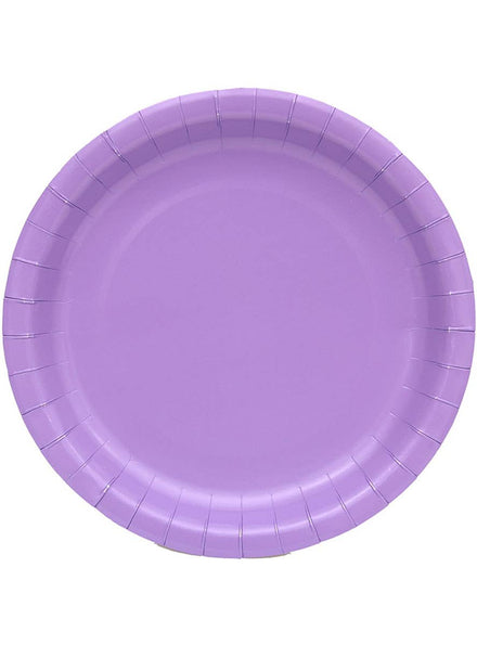 Image of Lavender Purple 20 Pack 23cm Round Paper Plates