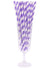 Image of Lavender Purple and White Stripe 50 Pack Paper Straws