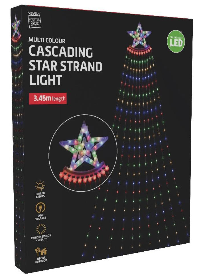 LED Flexwire Waterfall Star Christmas Light Decoration - Alternate Image