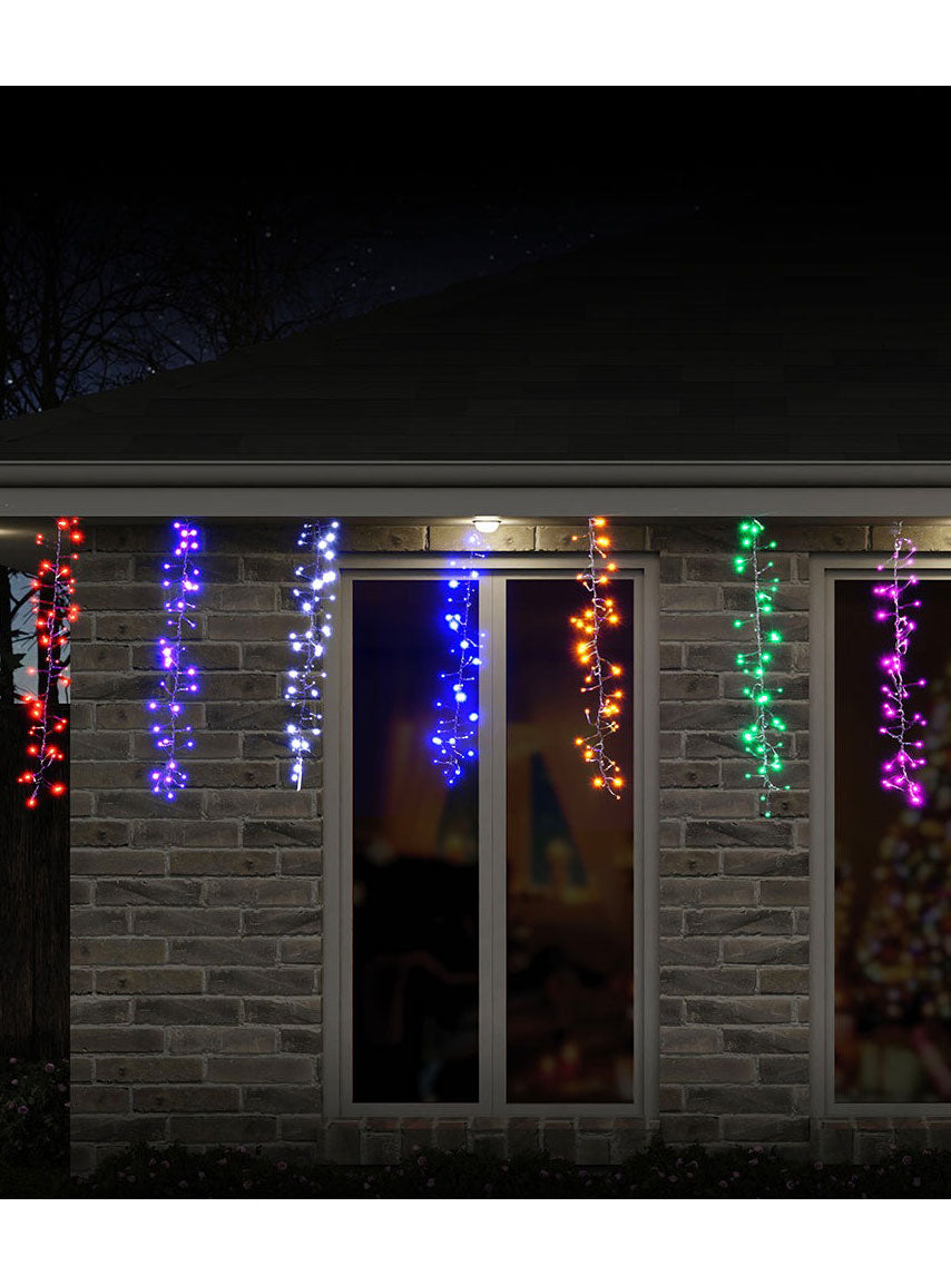 Rainbow LED Cluster Strand Christmas Lights Decoration