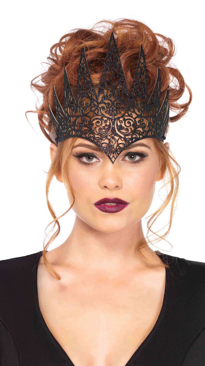 Black Filigree Costume Accessory Crown