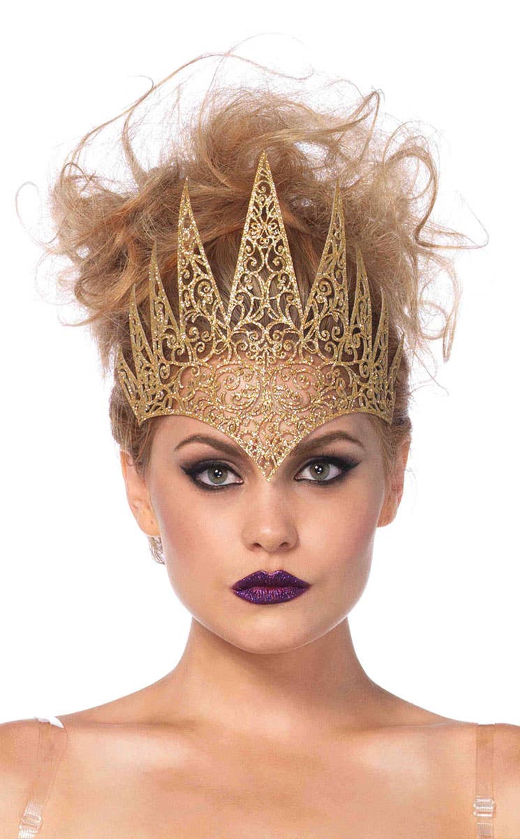 Gold Filigree Royal Queen Costume Crown