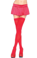 Women's Sexy Bright Red Thigh High Costume Stockings