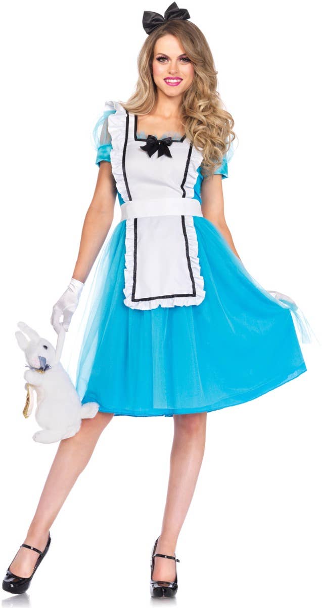Women's Classic Alice in Wonderland Fancy Dress Costume Main Image