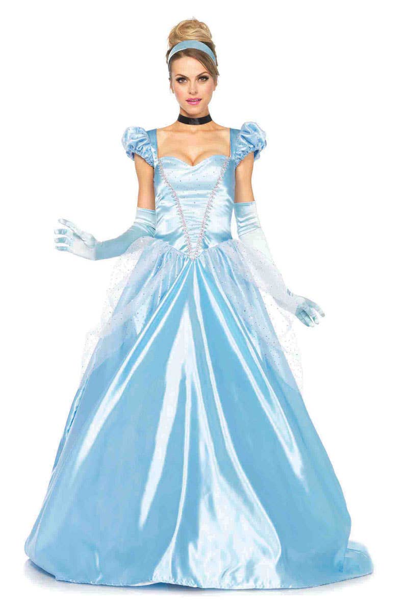 strapless open back dress Womens Deluxe Disney Princess Costume