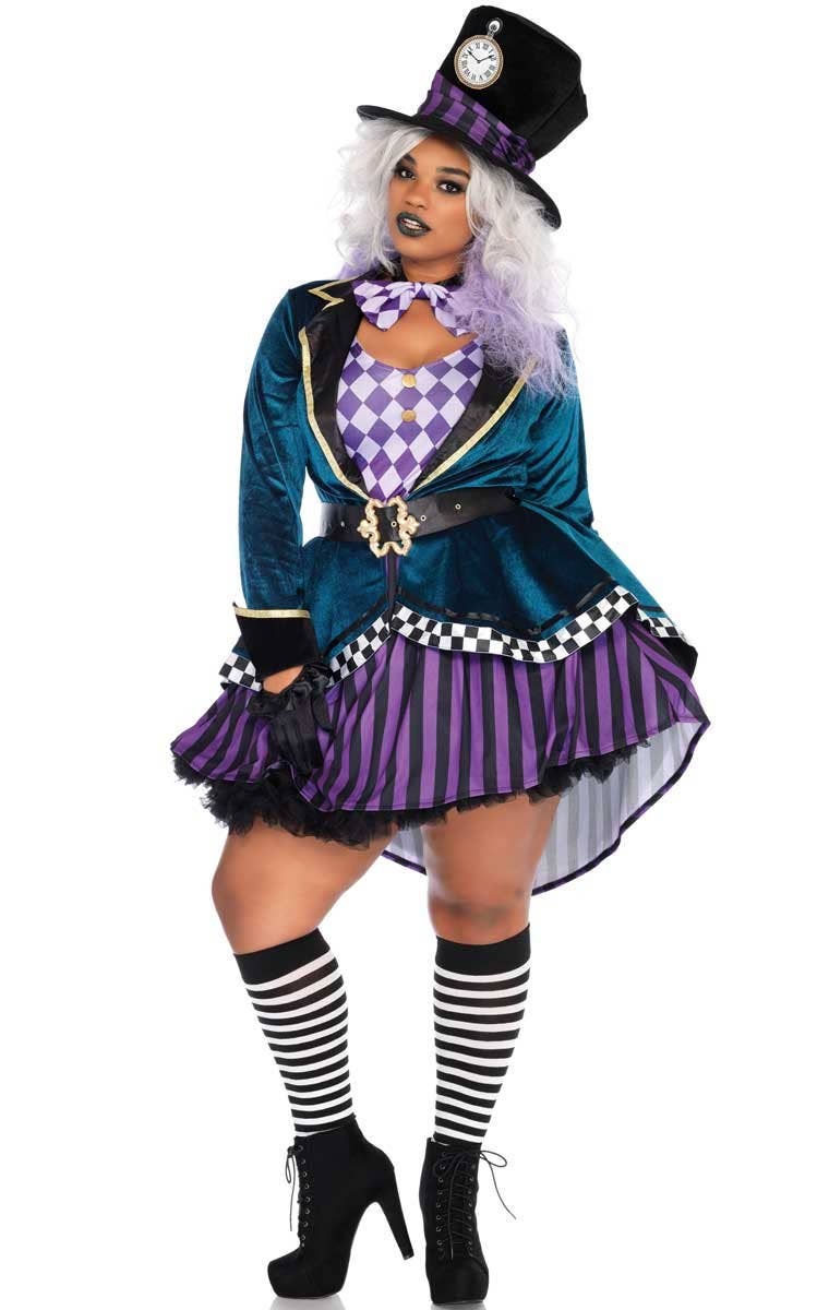 Plus Size Mad Hatter Alice in Wonderland Costume For Women Main Image