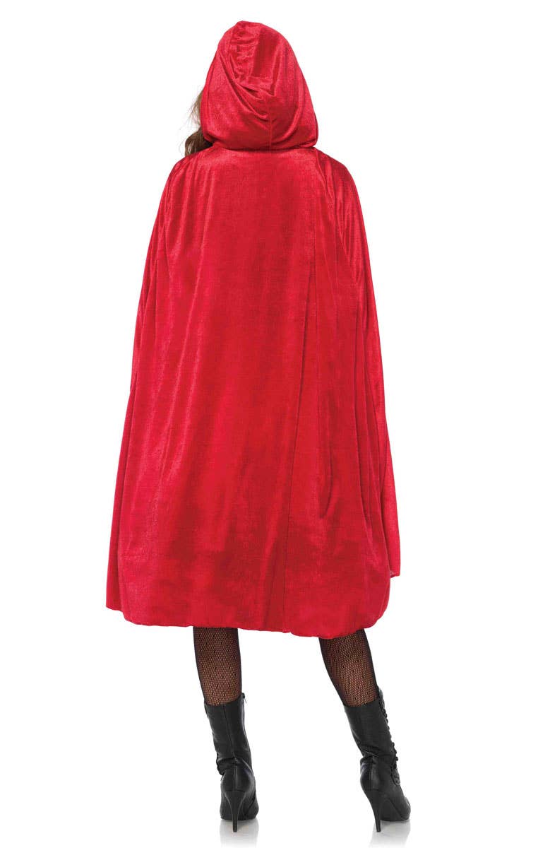 Women's Deluxe Classic Red Riding Hood Costume Back Image