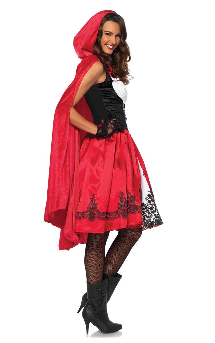 Women's Deluxe Classic Red Riding Hood Costume Side Image