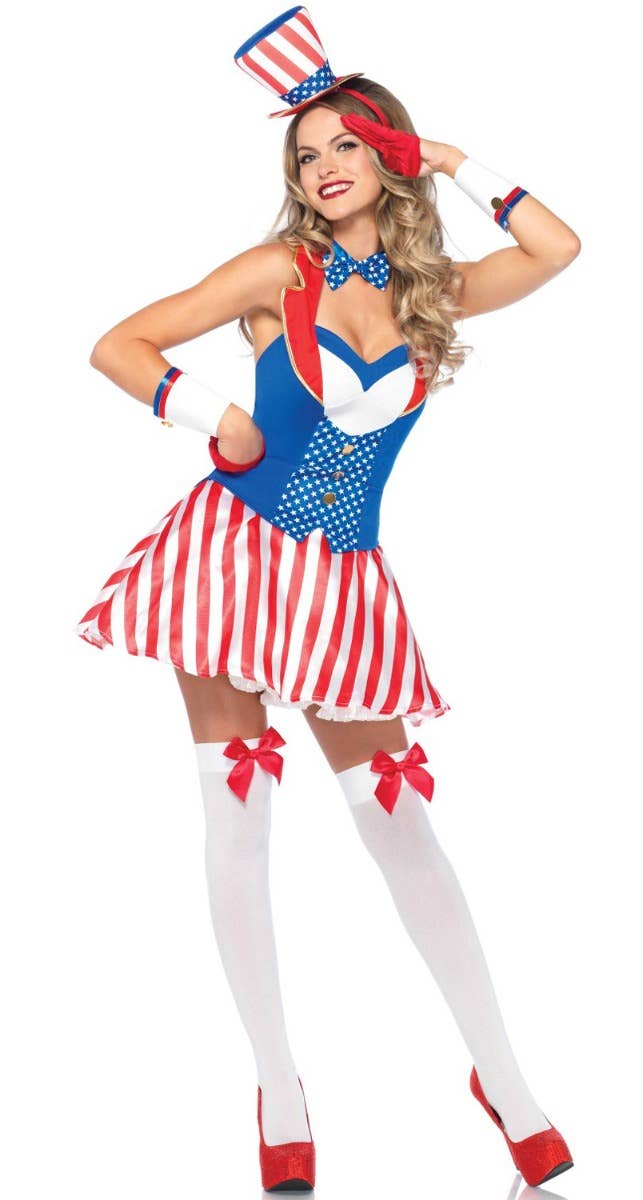 Fourth of July Blue and Red Costume Dress | Womens American Costume Fourth of July Blue and Red Costume Dress | Womens American Costume