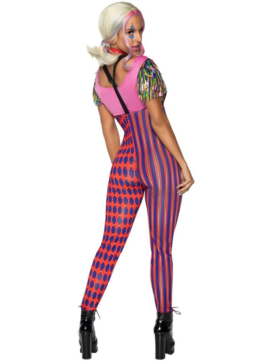 Women's Harley Quinn Pink Costume - Back Image