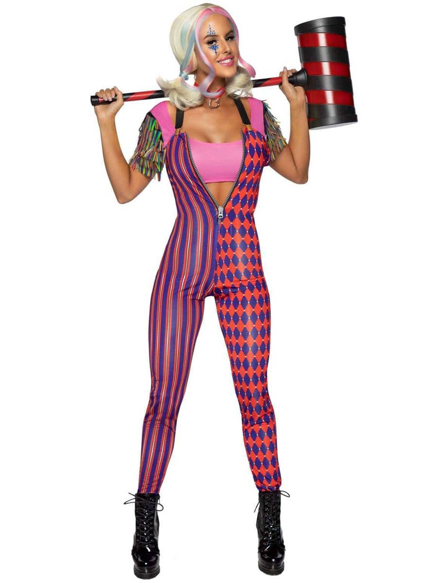 Women's Harley Quinn Pink Costume - Front Image