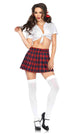 Naughty Schoolgirl Sexy Women's Costume Main Image