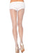 White Full Length Fishnet Pantyhose with Back Seam