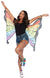 Women's Rainbow Butterfly Fabric Wings Costume Accessory