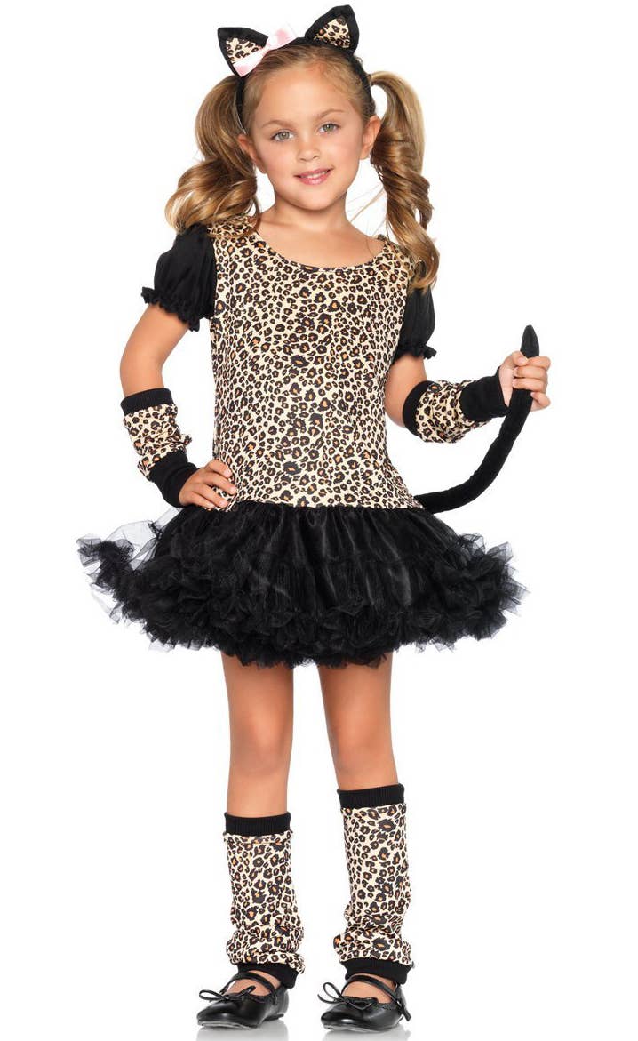 Little Leopard Girls Animal Fancy Dress Costume - Main Image