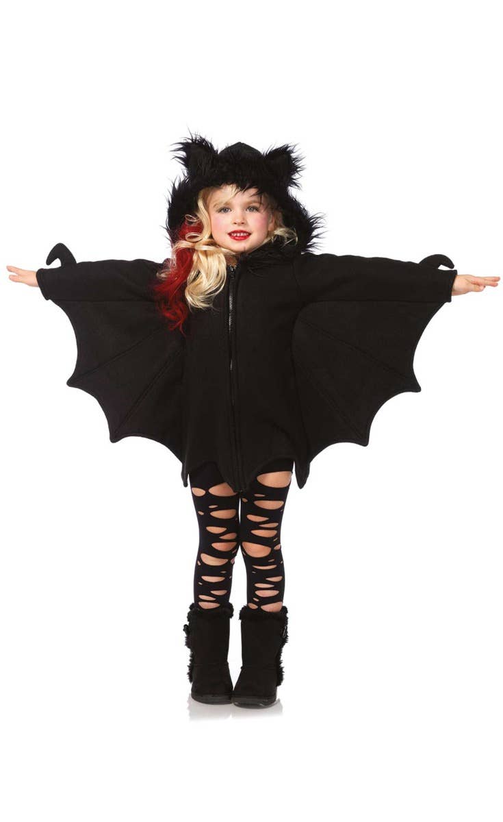 Cozy Bat Girl's Halloween Fancy Dress Costume - Main Image