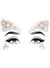 Iridescent White Sparkly Spiked Face Jewels