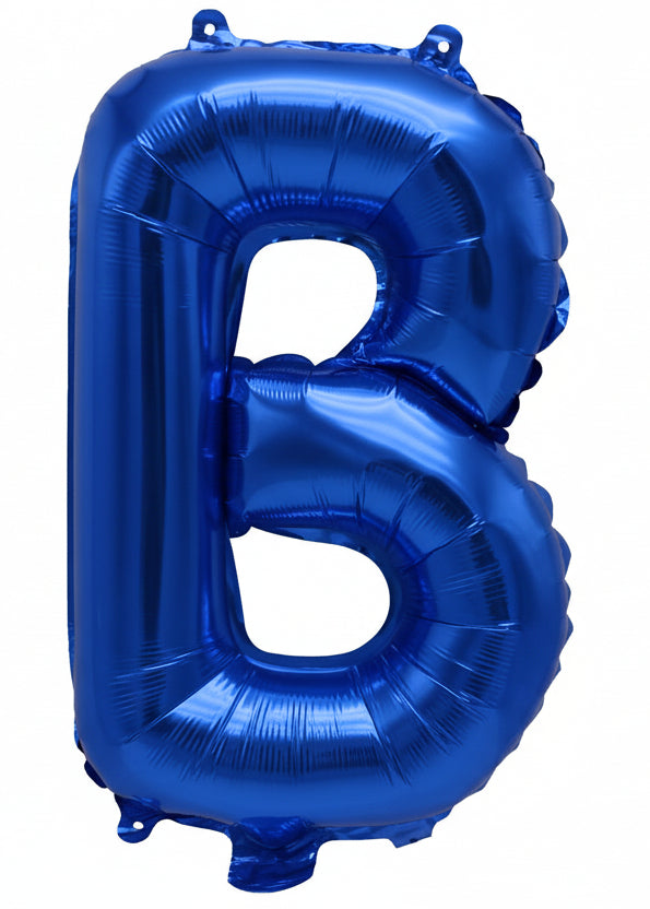 Blue Metallic Foil Letter B Small 35cm Balloon