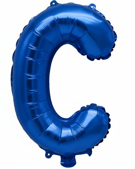 Blue Metallic Foil Letter C Small 35cm Balloon
