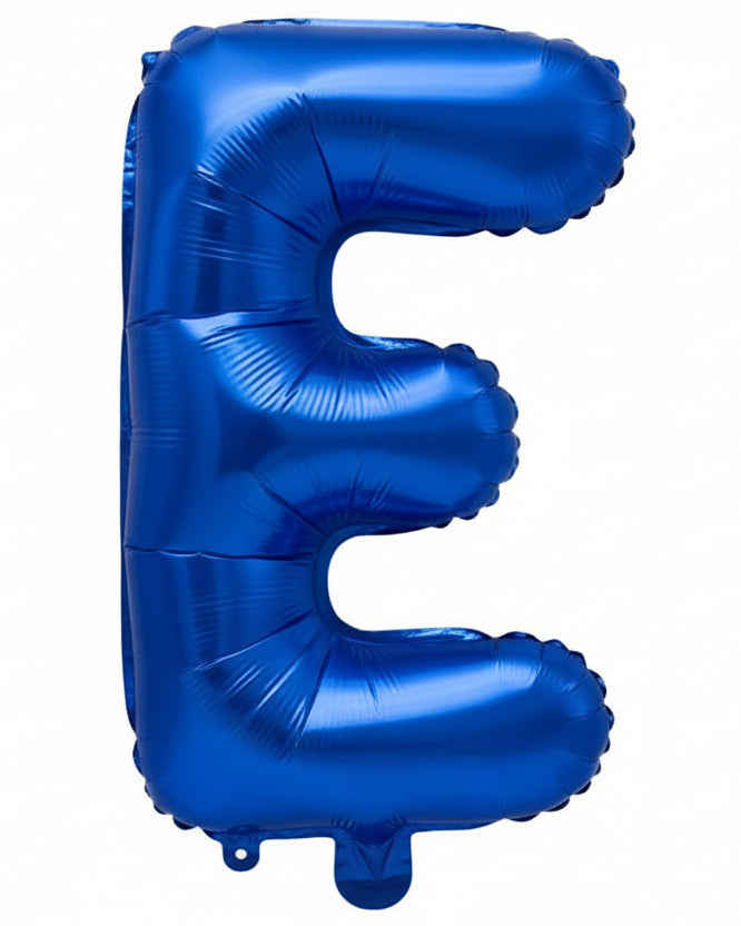 Blue Metallic Foil Letter E Small 35cm Balloon