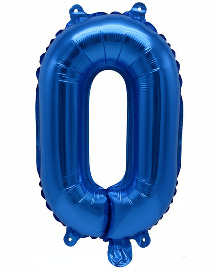 Blue Metallic Foil Letter O Small 35cm Balloon