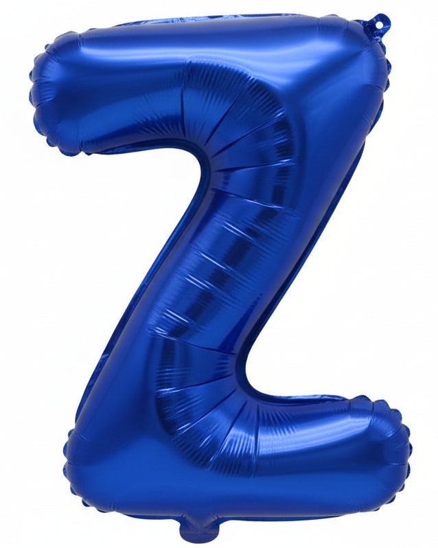 Blue Metallic Foil Letter Z Small 35cm Balloon