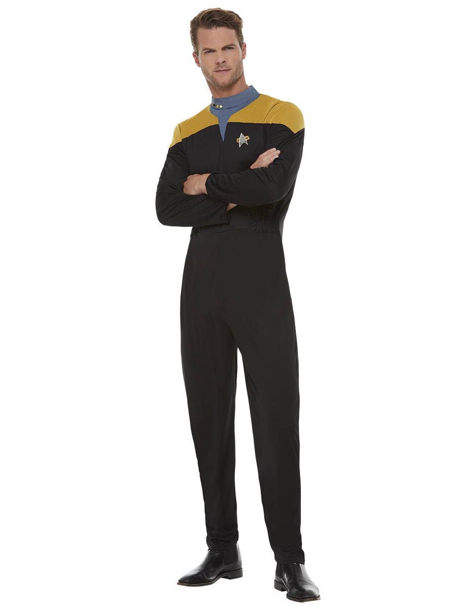 Image of Star Trek Voyager Operations Uniform Men's Costume - Front View