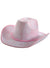 Image of Bridal Pink and White Lace Cowgirl Hat Accessory - Main Image