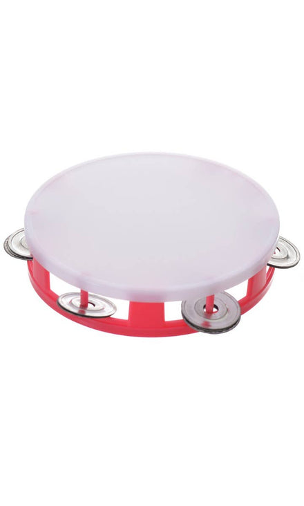 Novelty Dark Pink Tambourine Hippie Prop Instrument