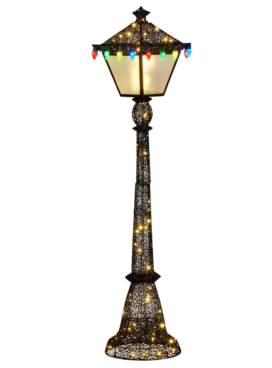 Light Up 183cm Christabelle Christmas Lamp Post Decoration - Side Image