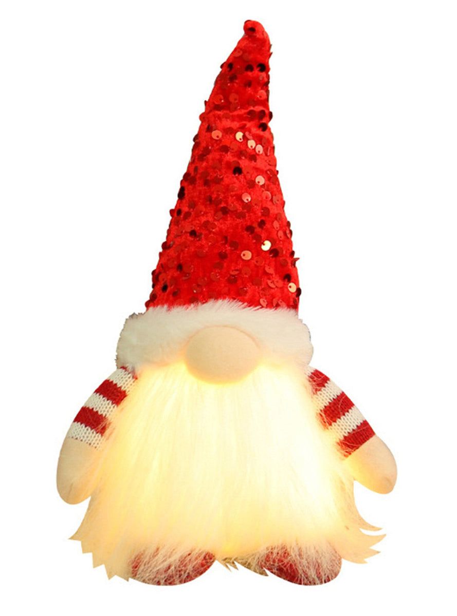Light Up 2 Pack Red Christmas Gnome Decorations - Main Image