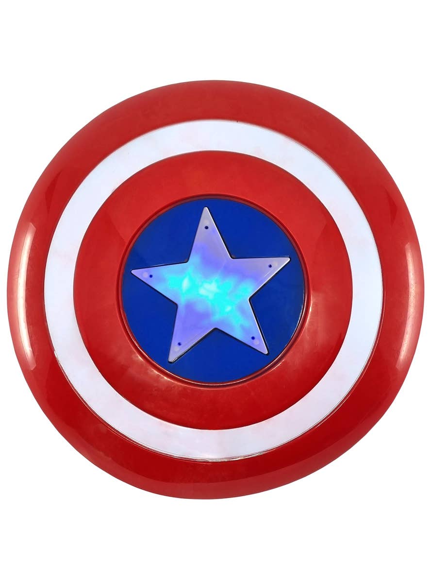 Image of America Man Superhero Costume Shield - Lit Image
