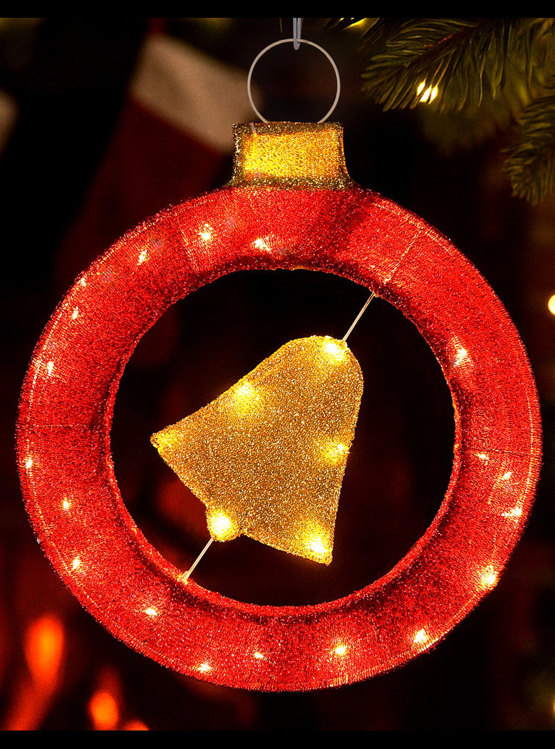 Light Up 60cm Bauble with Bell Christmas Light Decoration - Alternate Image