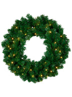 Light Up Chadwick Green Christmas Wreath 61cm - Main Image