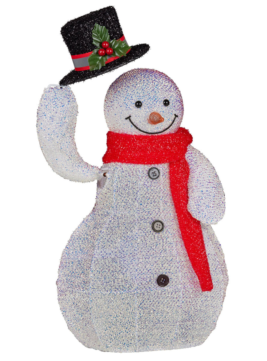 Light Up Christabelle 51cm Snowman Christmas Decoration - Alternate Lifestyle Image