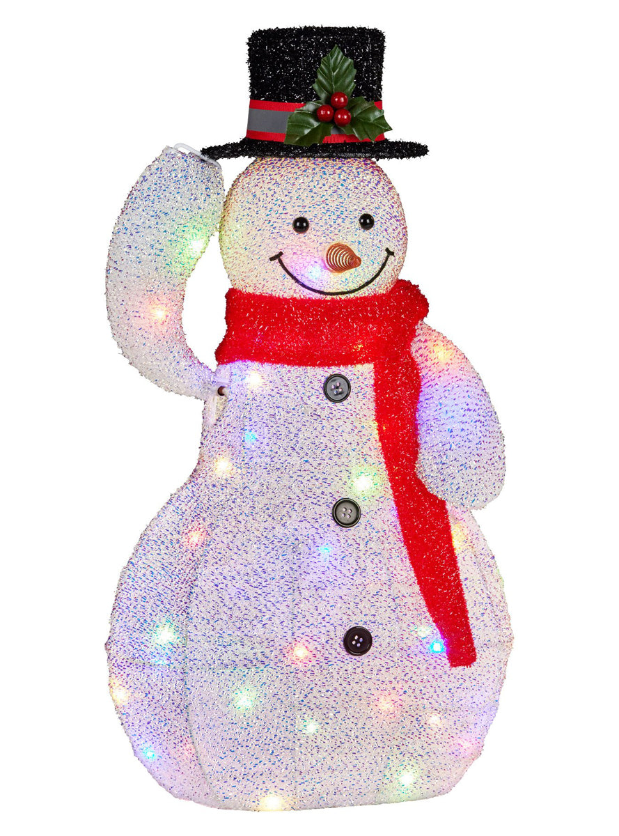 Light Up Christabelle 51cm Snowman Christmas Decoration - Main Image