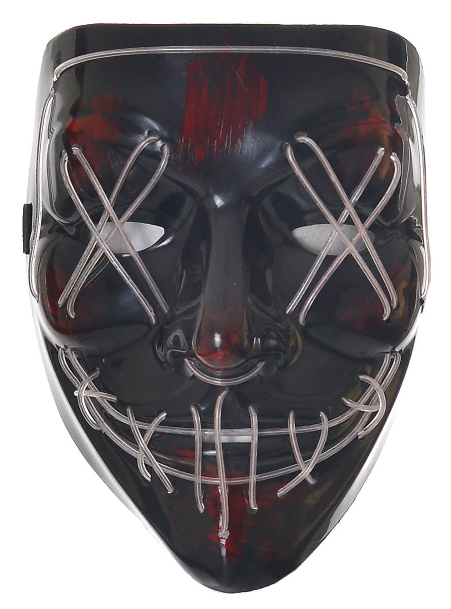 Image of Light Up Neon Blue Purge Mask Halloween Accessory