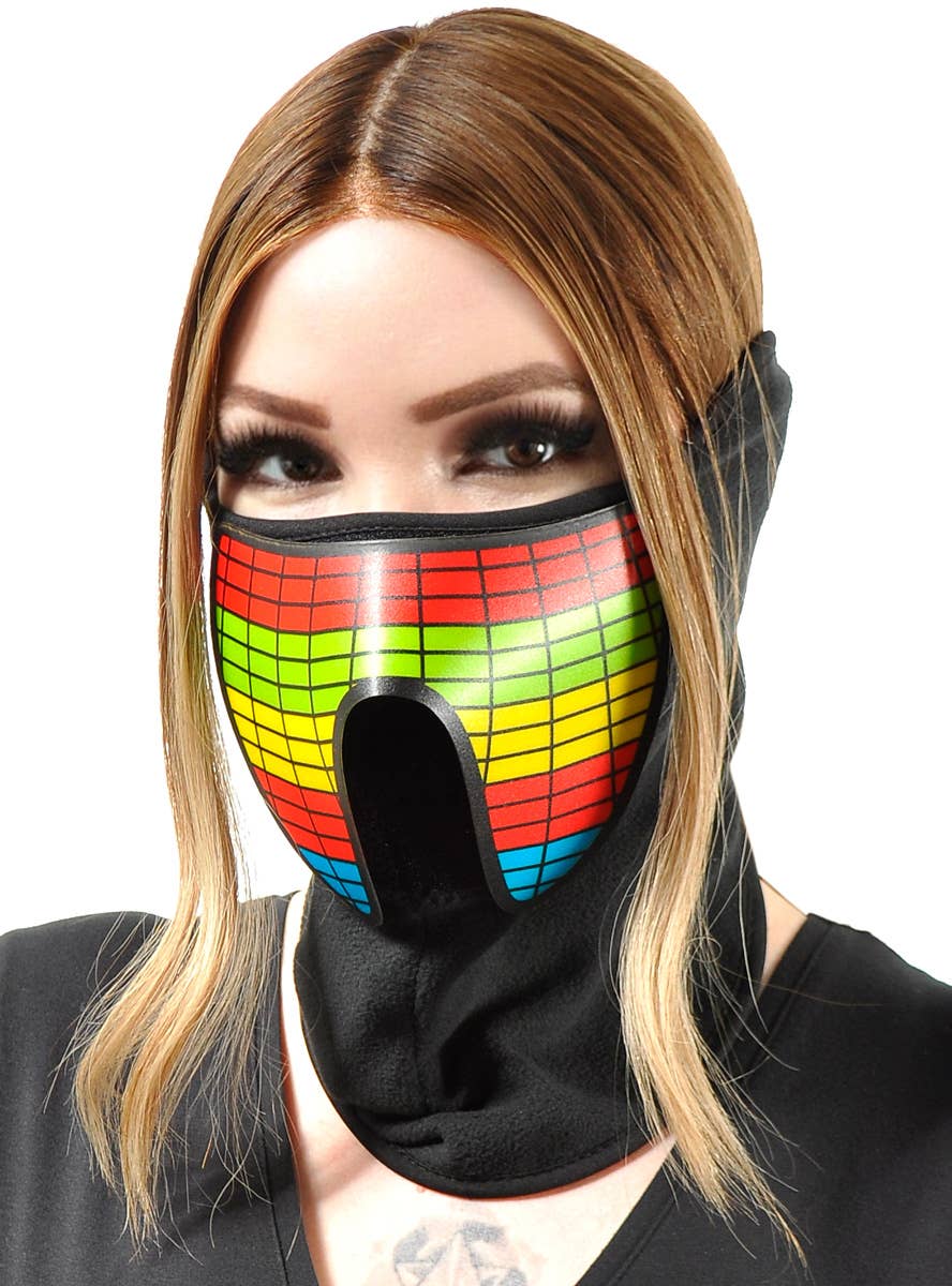 Image of Sound Activated Colourful Wave Light Up Mask