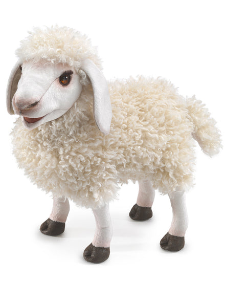 Light Woolly Sheep Hand Puppet - Main Image