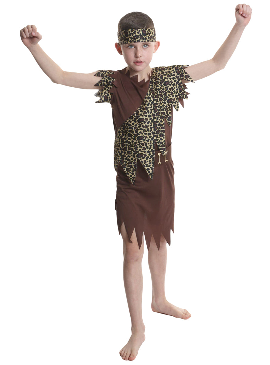 Little Cave Boy Kids Prehistoric Costume - Alternative Image 1