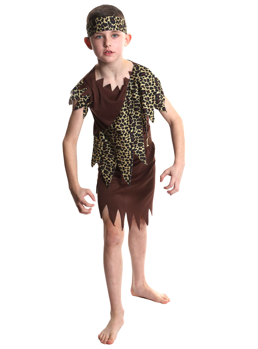 Little Cave Boy Kids Prehistoric Costume - Alternative Image 2