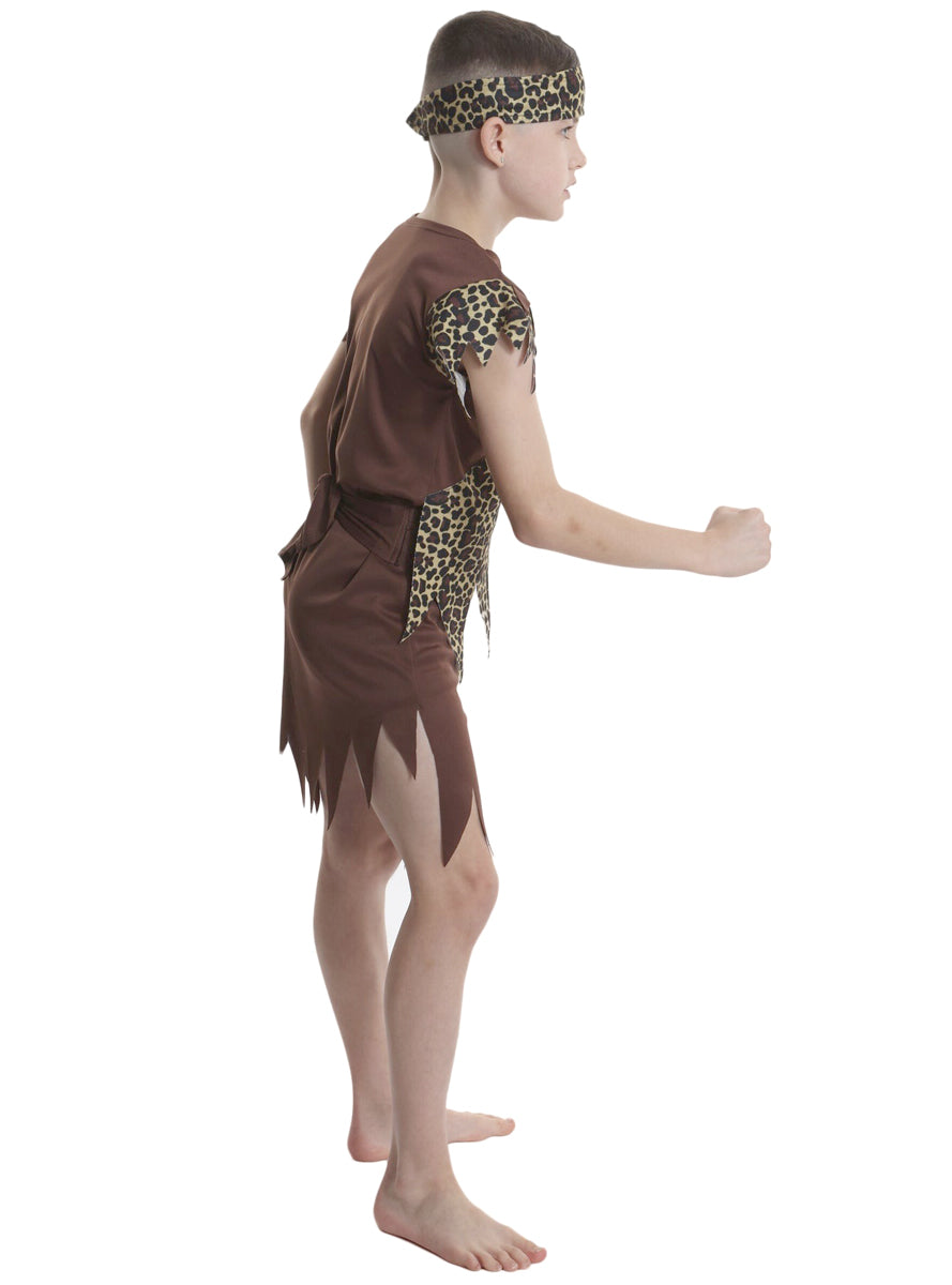 Little Cave Boy Kids Prehistoric Costume - Side Image 2